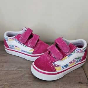 Vans Kids Fuchsia Velcro Sneakers